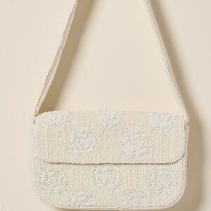 Elegant Cream Beaded Women's Bag